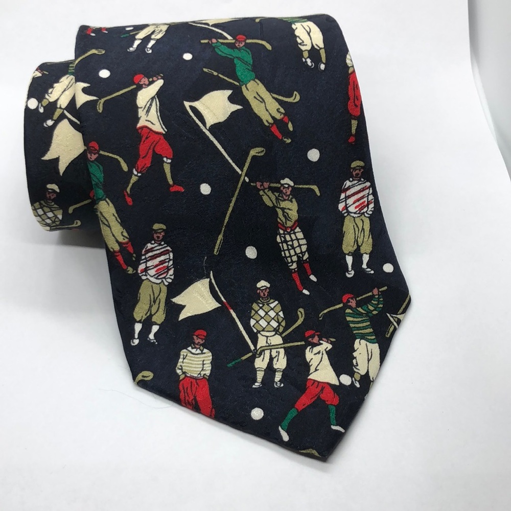 VTG Sandra Alexander Necktie Golf Players All Silk